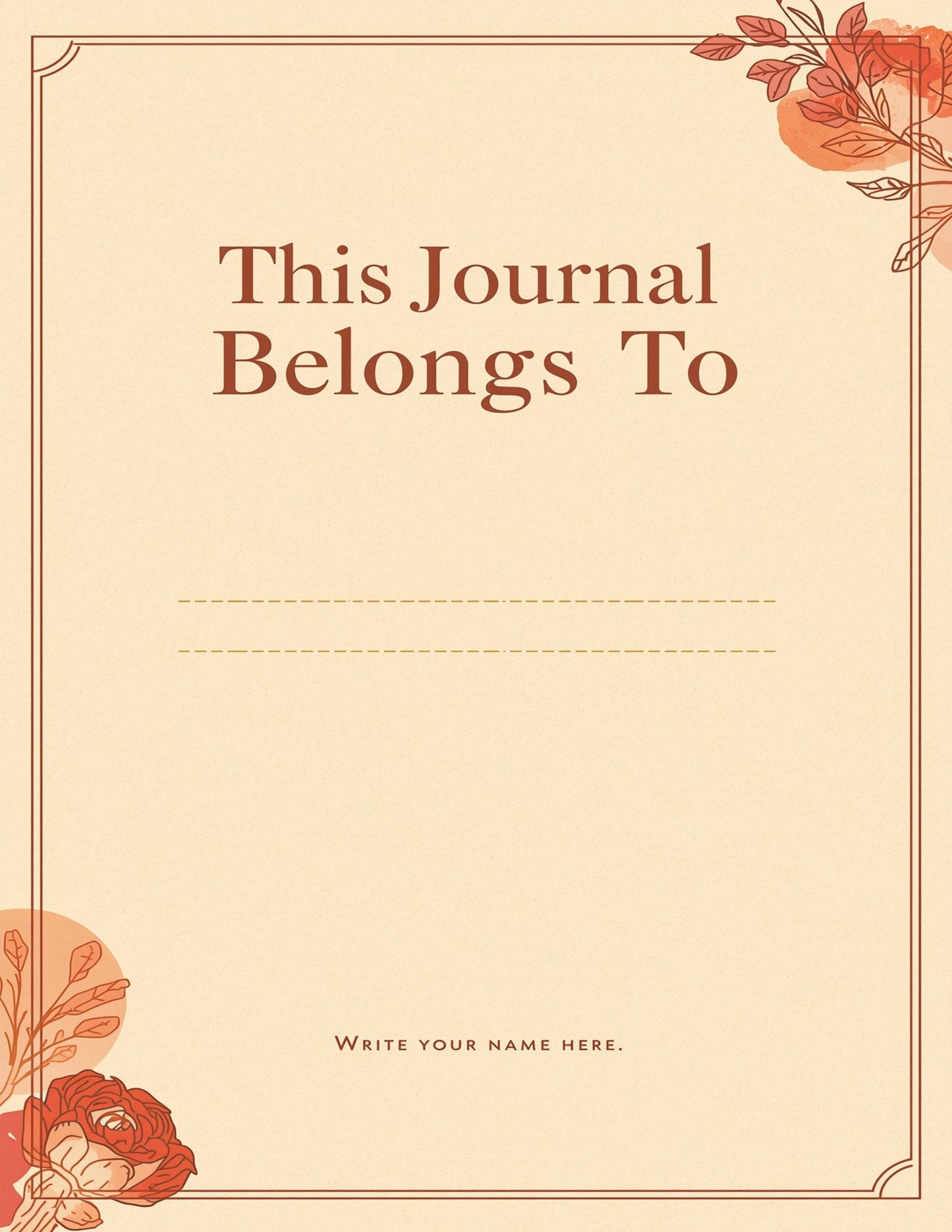 Self-Care Journal | 30-Day Therapy Journal | Guided Prompts, Mood and Habit Tracker PDF, Daily Reflection & Gratitude Journal