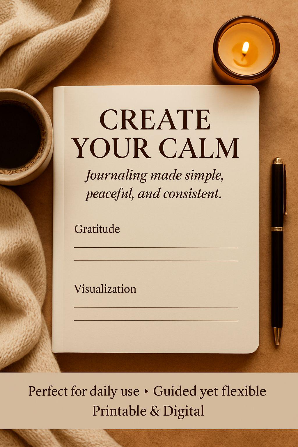Self-Care Journal | 30-Day Therapy Journal | Guided Prompts, Mood and Habit Tracker PDF, Daily Reflection & Gratitude Journal