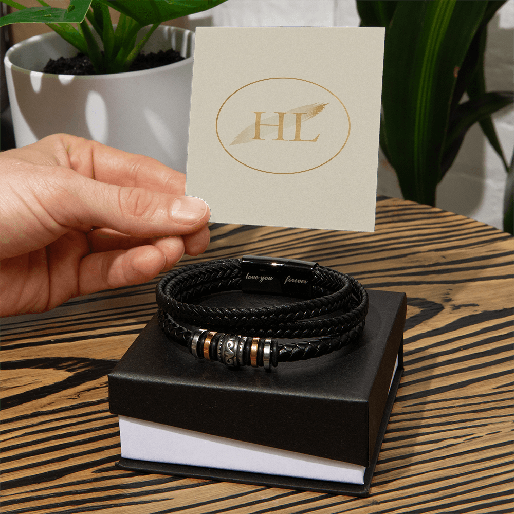 Love You Forever Bracelet – Inspirational Gift for Men | Husband, Son, or Boyfriend