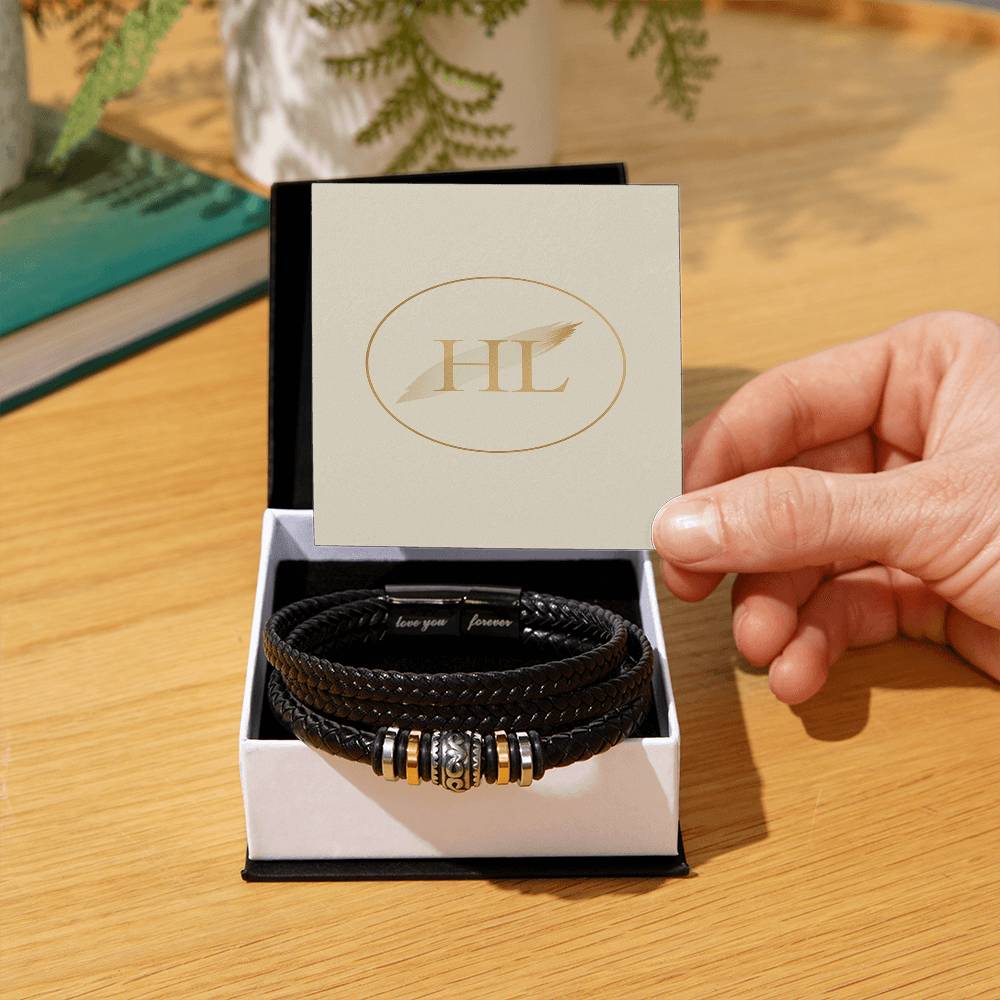 Love You Forever Bracelet – Inspirational Gift for Men | Husband, Son, or Boyfriend