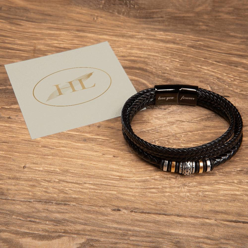 Love You Forever Bracelet – Inspirational Gift for Men | Husband, Son, or Boyfriend