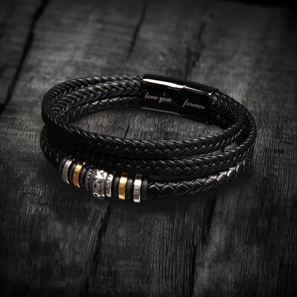 Love You Forever Bracelet – Inspirational Gift for Men | Husband, Son, or Boyfriend