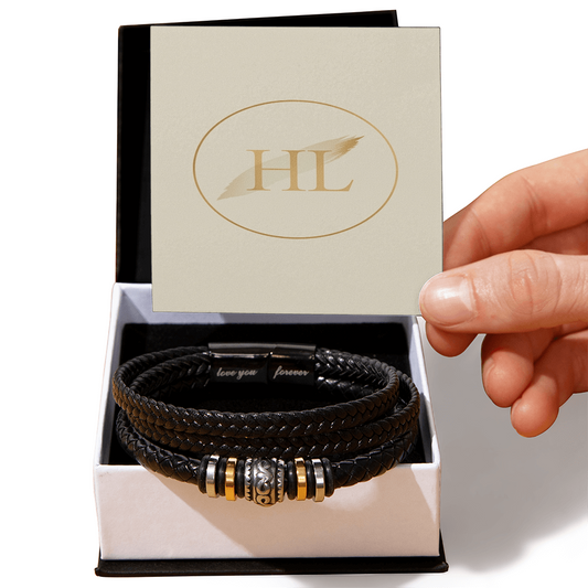 Love You Forever Bracelet – Inspirational Gift for Men | Husband, Son, or Boyfriend