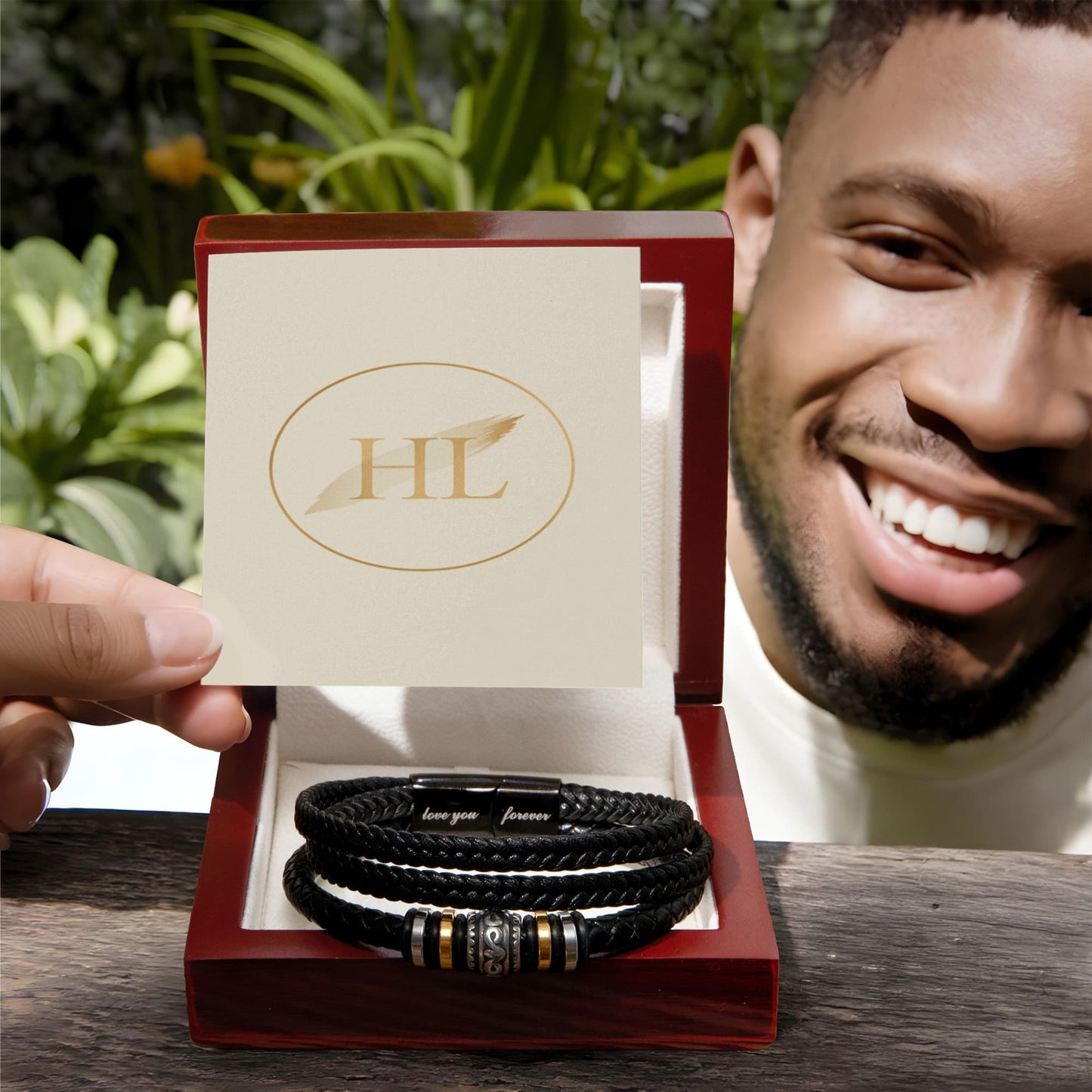 Love You Forever Bracelet – Inspirational Gift for Men | Husband, Son, or Boyfriend