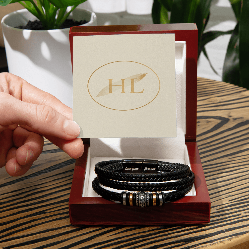 Love You Forever Bracelet – Inspirational Gift for Men | Husband, Son, or Boyfriend