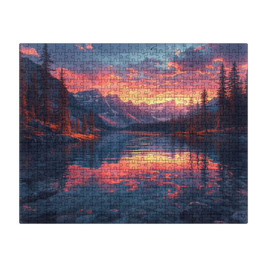 Mountain Lake at Sunset