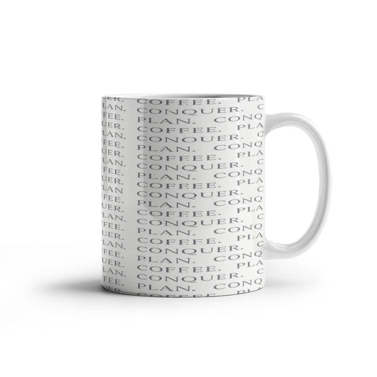Plan, Conquer, Plan Coffee Mug